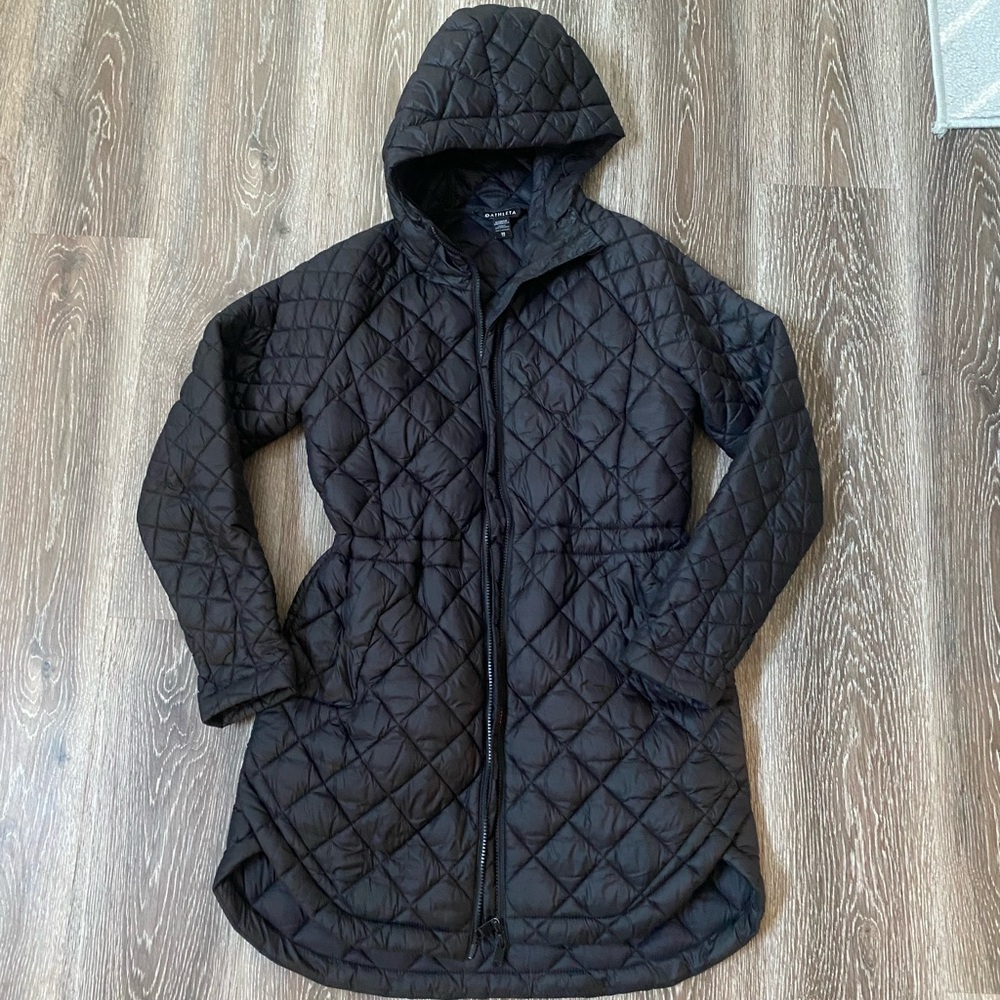 Athleta Black Whisper Featherless Puffer Parka - XS